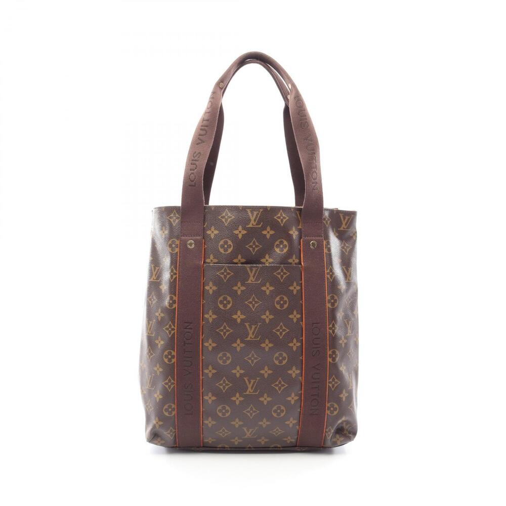 Louis Vuitton Cabas Beaubourg Monogram Tote Bag Canvas Leather Brown